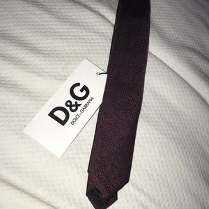 Dolce & Gabbana Merlot colored tie BRAND NEW